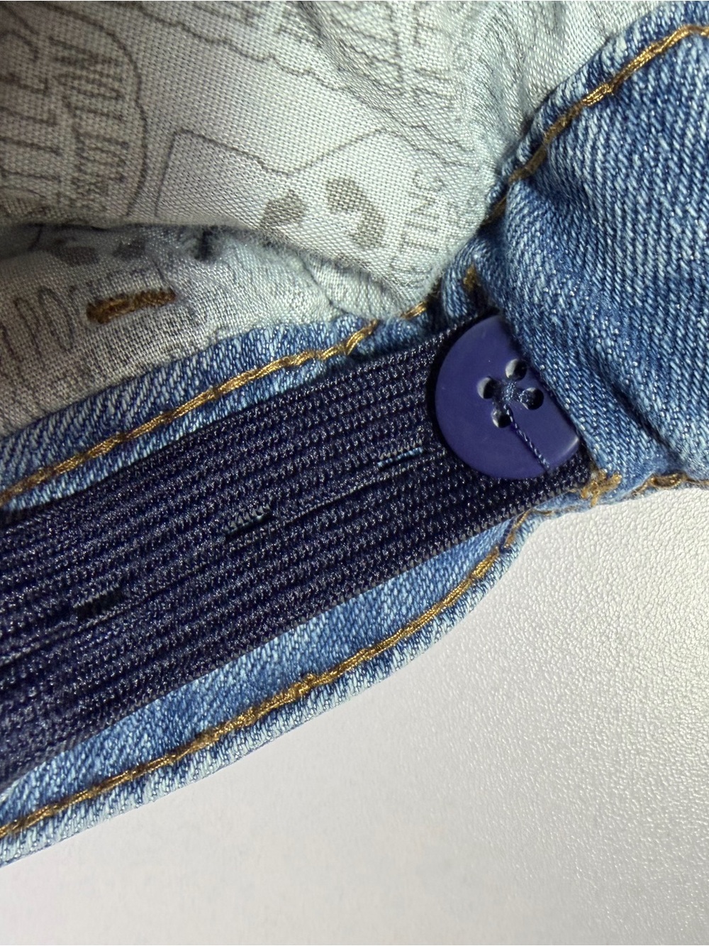 Cat & Jack Light Blue Denim Jeans with Cat Knee Embroidery - Picture 6 of 6